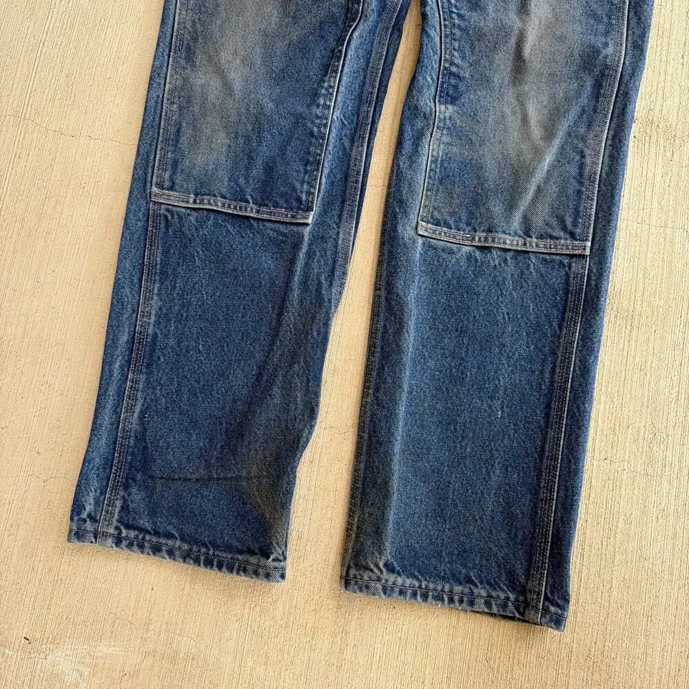 Carhartt denim blue jean double knee work wear carpenter pants